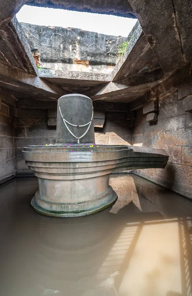 Hampi Karnataka India November 2013 Badavilinga Temple Portrait Massive Gray — Stock Photo, Image