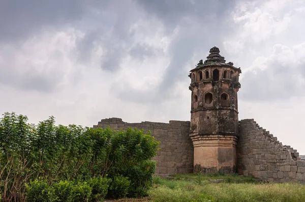 Hampi Karnataka India 2013 Zanana Enclosure 남쪽의 파괴적 감시탑과 — 스톡 사진