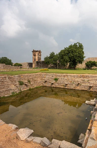 Hampi Karnataka India 2013 November Zanana Tartási Terület Tartály Vagy — Stock Fotó