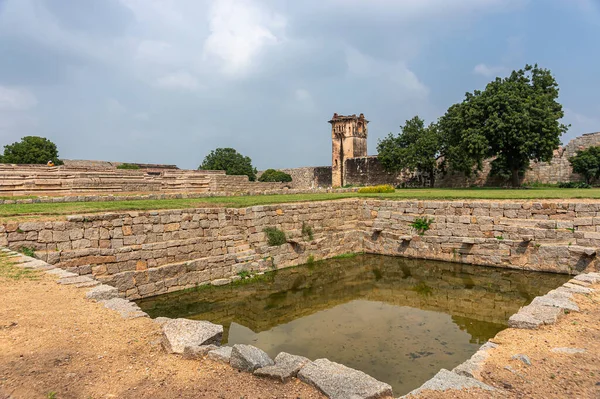 Hampi Karnataka Hindistan Kasım 2013 Zanana Enclosure Tankın Havuzun Köşesi — Stok fotoğraf