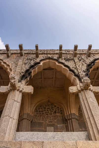 Hampi Karnataka Indien November 2013 Zanana Gehege Nahaufnahme Des Pfauenbogens — Stockfoto