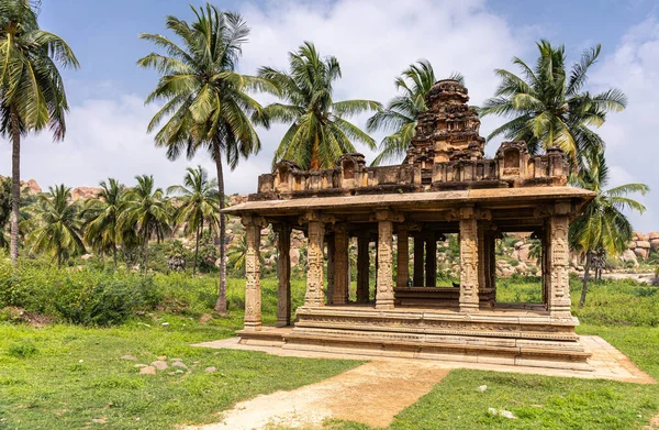 Hampi Nimbapura Karnataka India November 2013 Κλείσιμο Του Καστανού Πέτρινου — Φωτογραφία Αρχείου