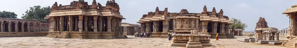 Hampi Karnataka India 2013 Vijaya Vitthala Temple 파노라마는 아래에 베이지 — 스톡 사진