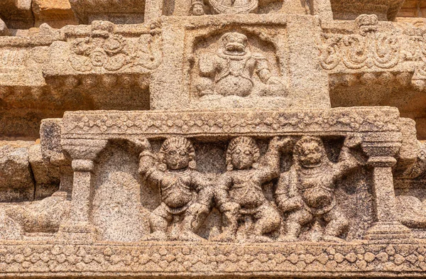 Hampi Karnataka Indien November 2013 Vijaya Vitthala Temple Skulpterade Detalj — Stockfoto