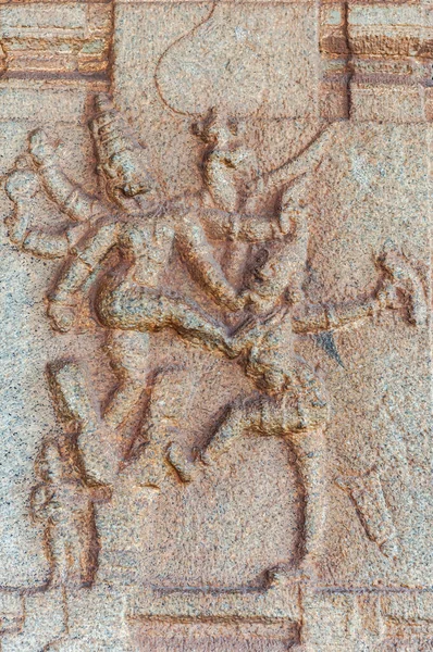 Hampi Karnataka Índia Novembro 2013 Vijaya Vitthala Temple Closeup Brown — Fotografia de Stock