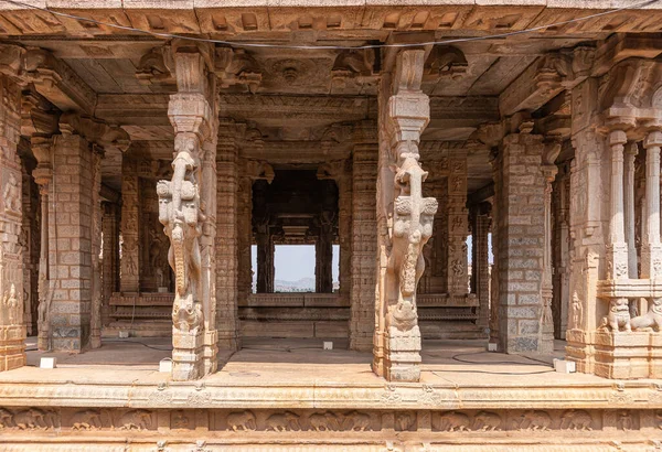 Hampi Karnataka India Noviembre 2013 Templo Vijaya Vitthala Estrecho Disparado —  Fotos de Stock