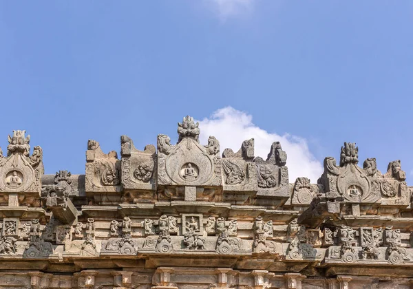 Lakkundi Karnataka India November 2013 Brahma Jinalaya Temple Intensively Sculpted — Stock Photo, Image