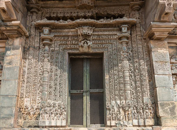 Lakkundi Karnataka Índia Novembro 2013 Templo Kasivisvesvara Pedra Marrom Bloqueada — Fotografia de Stock