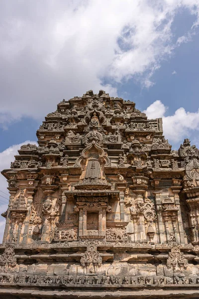 Lakkundi Karnataka India November 2013 Kasivisvesvara Temple Brown Stone Top — Stock Photo, Image