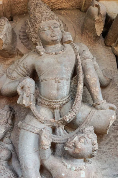 Aihole Karnataka India November 2013 Durga Gudi Temple Closeup Gray — Stock Photo, Image