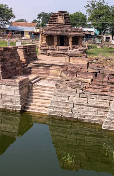 Aihole Karnataka Índia Novembro 2013 Badigera Gudi Temple Pedra Marrom — Fotografia de Stock