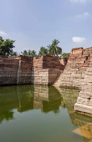 Aihole Karnataka India Noviembre 2013 Las Malas Hierbas Crecen Agua — Foto de Stock
