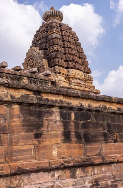 Aihole Karnataka India November 2013 Huchchchimalli Gudi Temple Крупный План — стоковое фото
