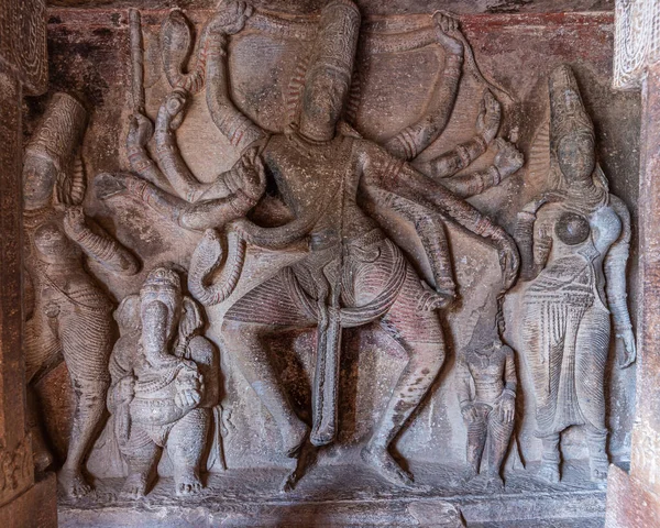 Aihole Karnataka Indie Listopadu 2013 Ravanaphadi Jeskyně Shiva Temple Gray — Stock fotografie