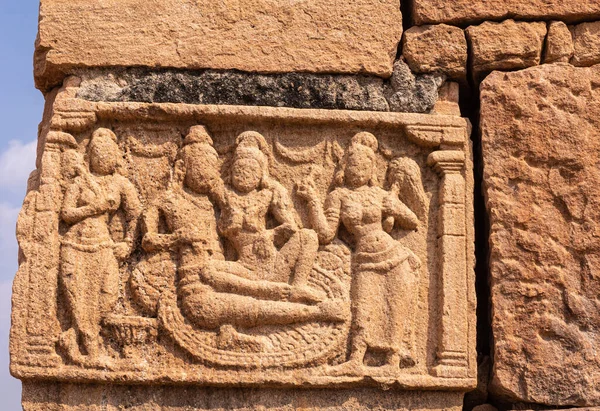 Bagalakote Karnataka Indien November 2013 Pattadakal Tempelkomplex Närbild Skadad Brun — Stockfoto