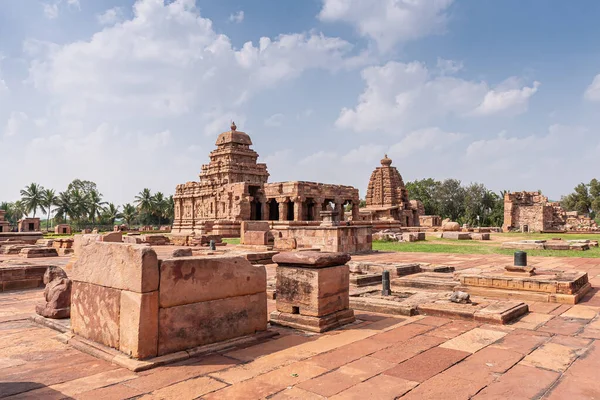 Bagalakote Karnataka Hindistan Kasım 2013 Pattadakal Tapınağı Kompleksi Mavi Bulutların — Stok fotoğraf