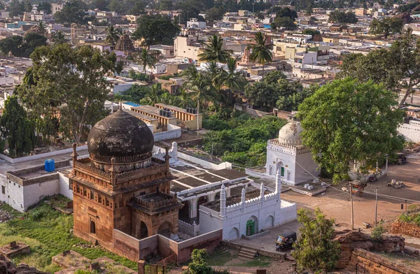 Badami Karnataka Indie Listopadu 2013 Letecký Pohled Červený Sont Jamia — Stock fotografie