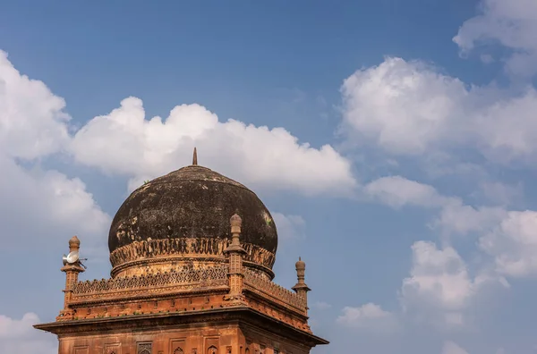 Badami Karnataka India November 2013 Closeup Red Sonte Jamia Mashid — 图库照片