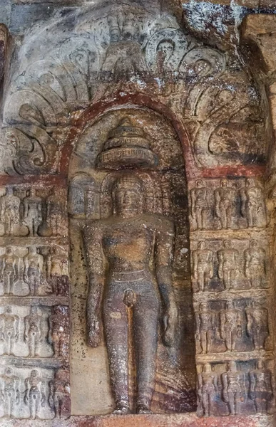 Badami Karnataka Indien November 2013 Jain Cave Templet Ovanför Agasthya — Stockfoto