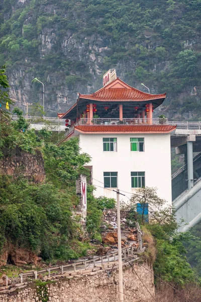 Wushan Chongqing China Травня 2010 Gorge Річці Янцзи Білий Готель — стокове фото