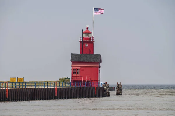 Holland Usa June 2008 Closeup Red Harbor Mathouse Darker Blue — стокове фото