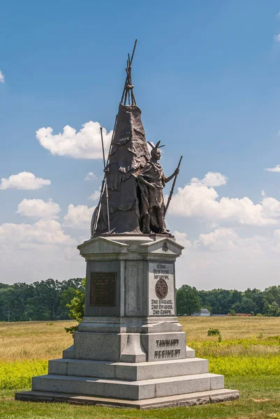 Gettysburg Usa Juni 2008 Battlefield Monument Närbild Chief Tammary Brons — Stockfoto