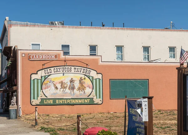 Cayucos Eua Junho 2021 Pintura Mural Colorida Cowboy Fora Sala — Fotografia de Stock