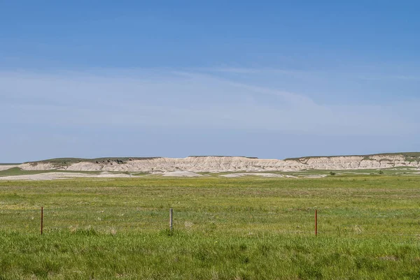 Badlands National Park Usa Junio 2008 Paisaje Con Depósitos Geológicos — Foto de Stock