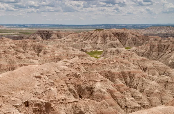 Badlands National Park Usa Junio 2008 Amplio Paisaje Con Montañas — Foto de Stock