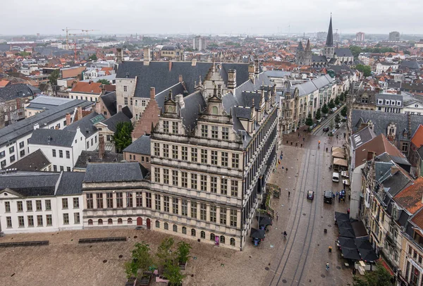 Gent Flandes Bélgica Julio 2021 Edificio Histórico Medieval Del Ayuntamiento —  Fotos de Stock