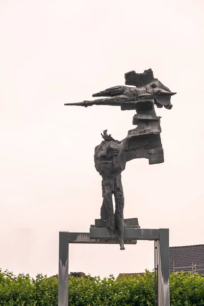 Гент Фландрия Бельгия Августа 2021 Года Современная Статуя Марии Хендрикаплейн — стоковое фото