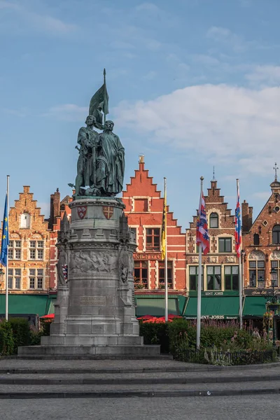 Brugge Flanders Belgium August 2021 Flemish Freedom Fighters Jan Breydel — Stock Photo, Image