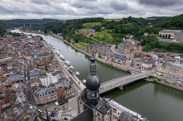 Dinant Valonia Bélgica Agosto 2021 Citadel Fort Vista Aérea Sobre —  Fotos de Stock