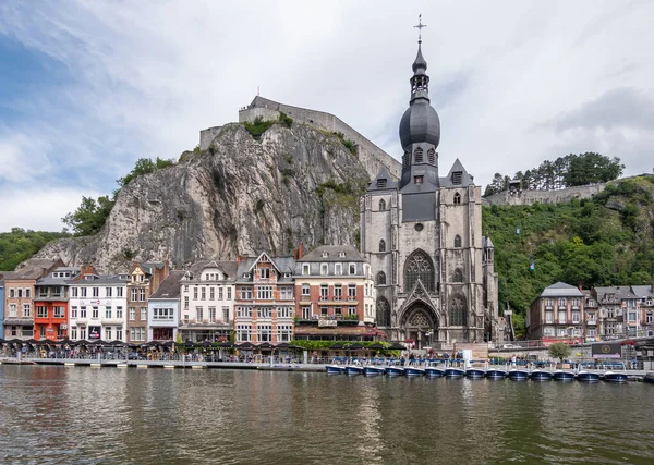 Dinant Wallonia Belgium Серпня 2021 Closeup Collegiale Notre Dame Church — стокове фото