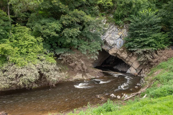 Han Sur Lesse Wallonië België Augustus 2021 Rivier Lesse Komt — Stockfoto