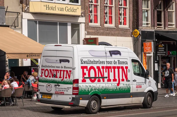 Amsterdã Holanda Agosto 2021 Fechamento Entrega Carne Qualidade Van Fontijn — Fotografia de Stock
