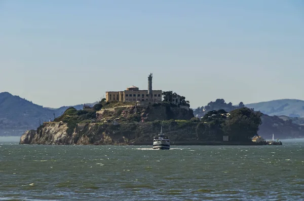 Usa California San Francisco Maggio 2007 Alcatraz Approccio Serale All — Foto Stock