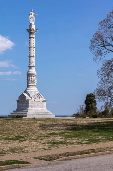 Eua Virgínia Yorktown Março 2013 Yorktown Victory Monument Memorial Completo — Fotografia de Stock