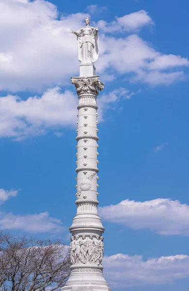 Сша Вирджиния Йорктаун Марта 2013 Над Пьедестальной Базой Памятник Победы — стоковое фото