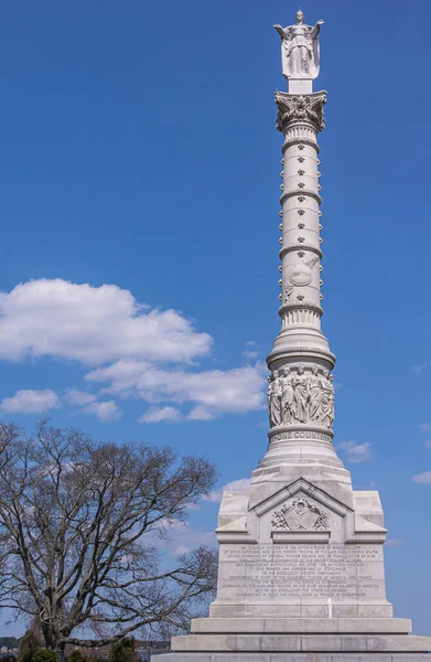 Usa Virginia Yorktown Mars 2013 Närbild Yorktown Victory Monument Vit — Stockfoto