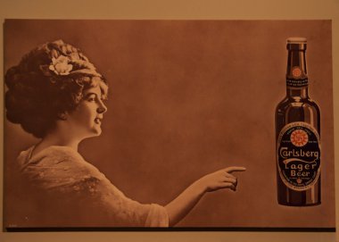 eski poster carlsberg bira bira teşvik.