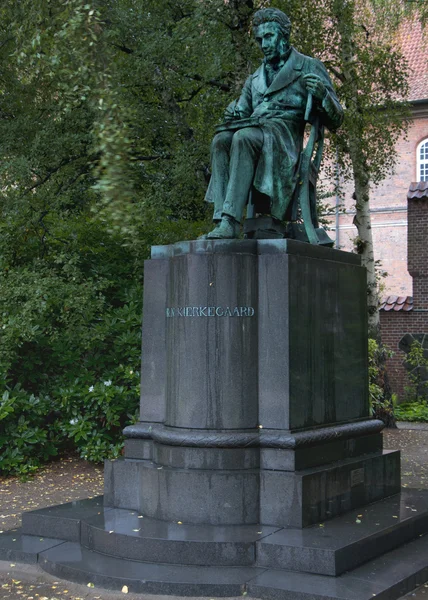 Socha Soren kierkegaard v Kodani, Dánsko. — Stock fotografie