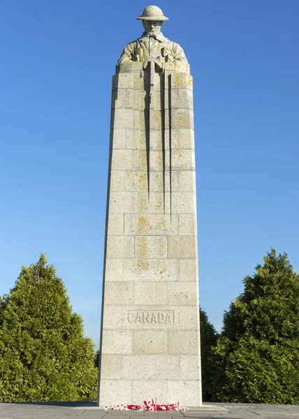 Detalhe do memorial de guerra da Primeira Guerra Mundial canadense em Langemark, Bélgica . — Fotografia de Stock