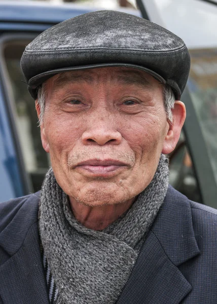 越南老人的特写. — 图库照片