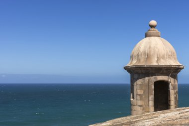 Corner lookout tower at Castillo San Felipe del Morro. clipart