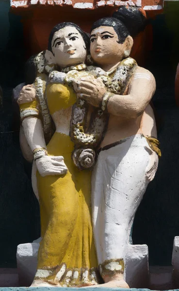 Detail starších Gopuram Mahalingeswarar Temple, flirtování převrat — Stock fotografie