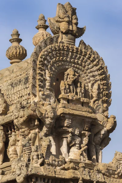 Sisi pendek dari puncak Gopuram . — Stok Foto
