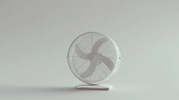 Escritório Branco Ventilador Mesa Refrigeração Ilustração — Fotografia de Stock