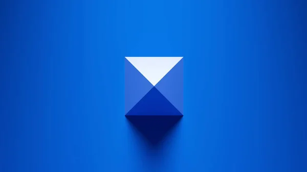 青いピラミッド3Dイラスト — ストック写真