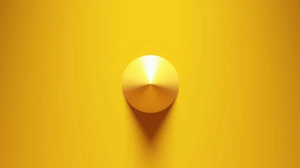 Yellow Cone Illustration Render — Stock Photo, Image